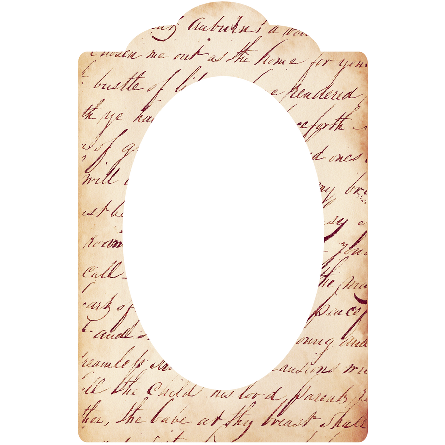 FREEBIE ~ scrapbook frame VINTAGE HANDWRITING by miabumbag on DeviantArt