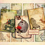 TATTERED COLLAGE antique style Digital Collage She