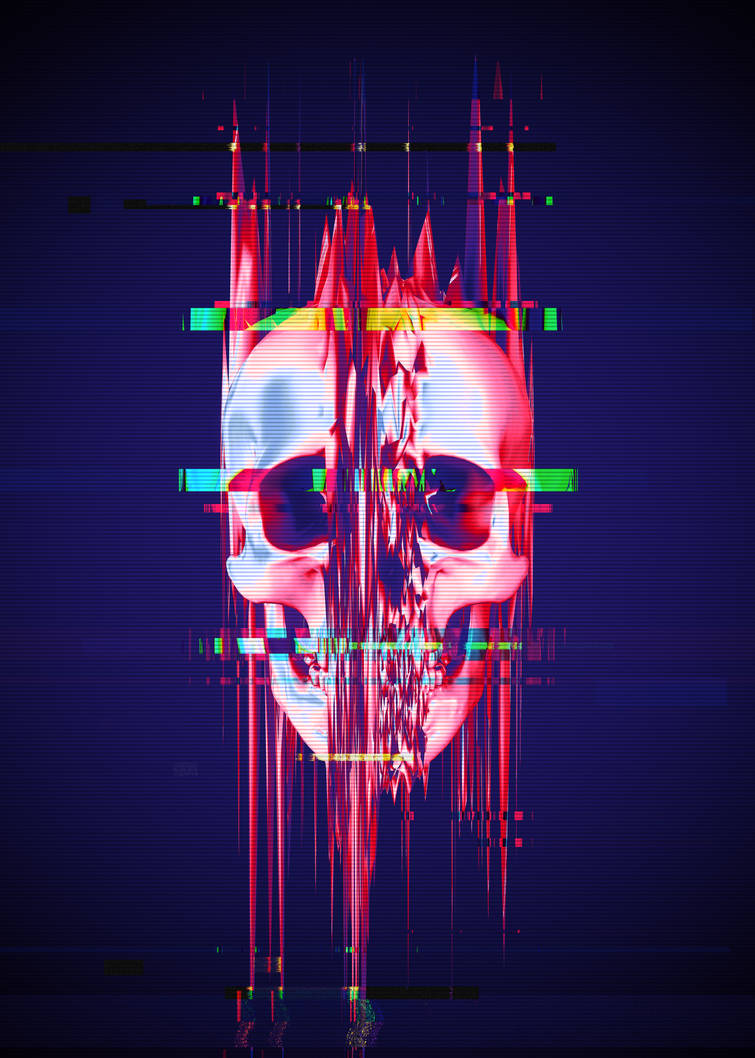 Glitch Skull - Full Format by Rafael-De-Jongh on DeviantArt