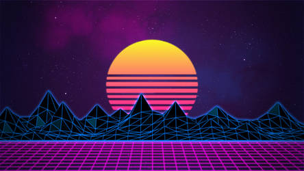 Retrowave Neon 80's Background - 4K