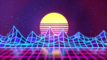 Synthwave - Neon 80s - Background - Render