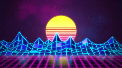 Synthwave - Neon 80s - Background - Render Revamp