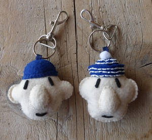 Felt Pat and Mat keychains