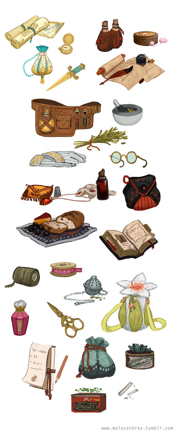 Inventory Compilation #1 by Malacandrax on DeviantArt