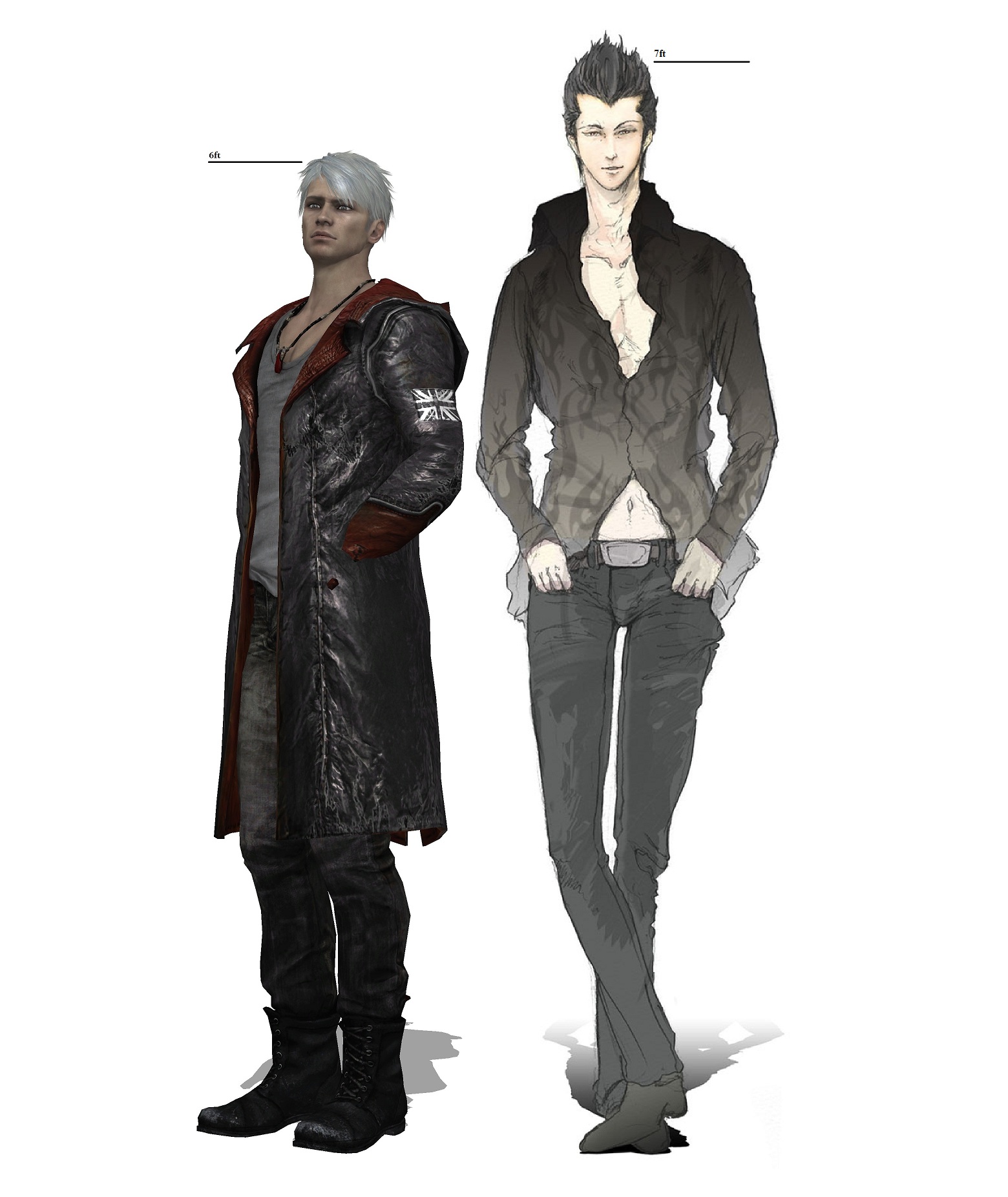 Dante and Lucifel's Height by VLFBERHTwolf on DeviantArt
