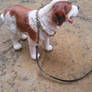 Chain and ribbon dog lead