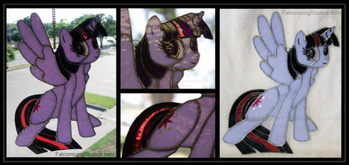 Alicorn Twilight Sparkle Stained Glass