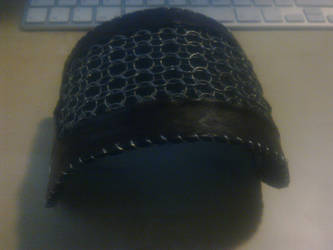Chain Mail Leather Bracelet