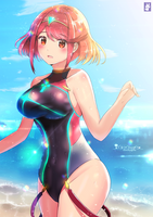 Pyra swimsuit doodle