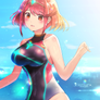 Pyra swimsuit doodle