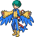 B2W2 Male Ace Trainer Sprite Archeops Gijinka