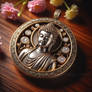 Buddha gold and silver pendant