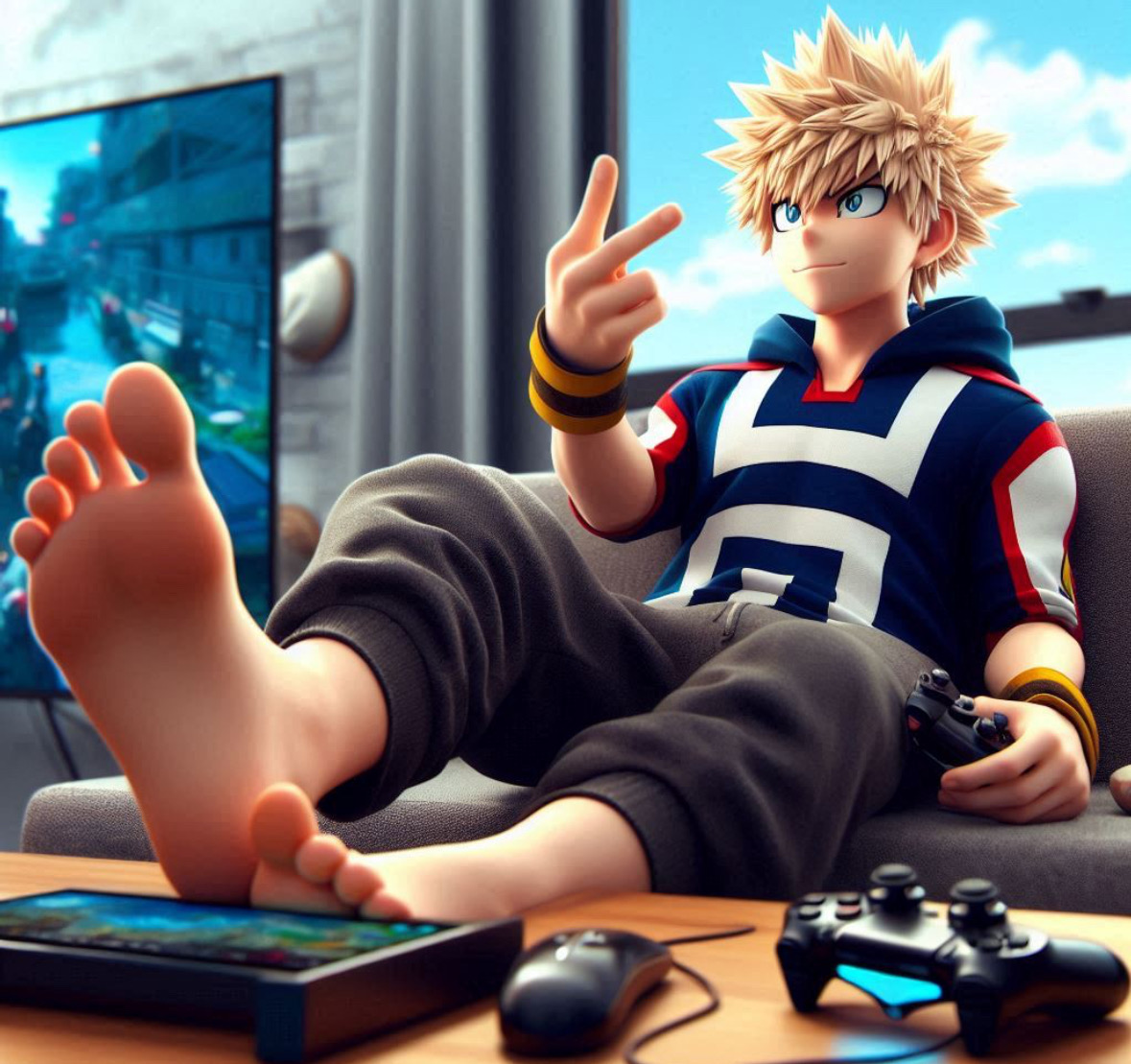Bakugo With His Feet Up By Bakuwedgie On DeviantArt bakugo-with-his-feet-up-by-bakuwedgie-on-deviantart