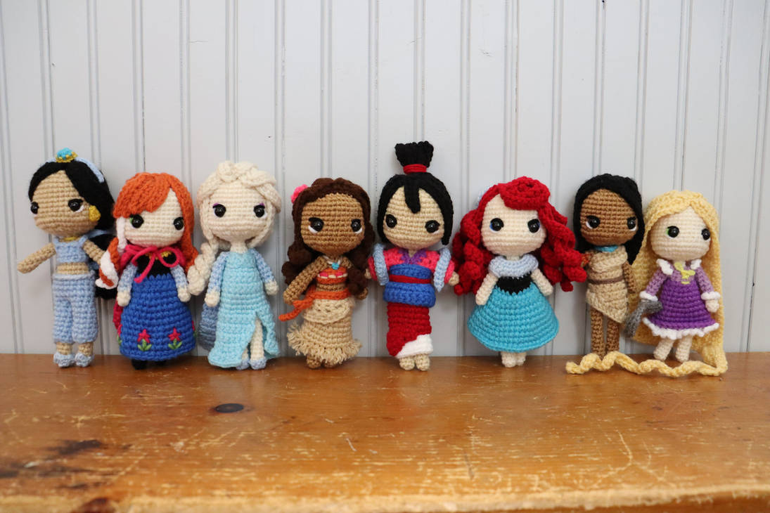 Crochet Disney Princess's 2 by theblacklory1 on DeviantArt