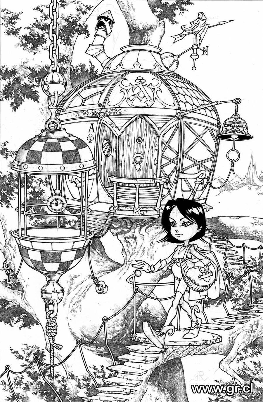 Treehouse inks and pencil