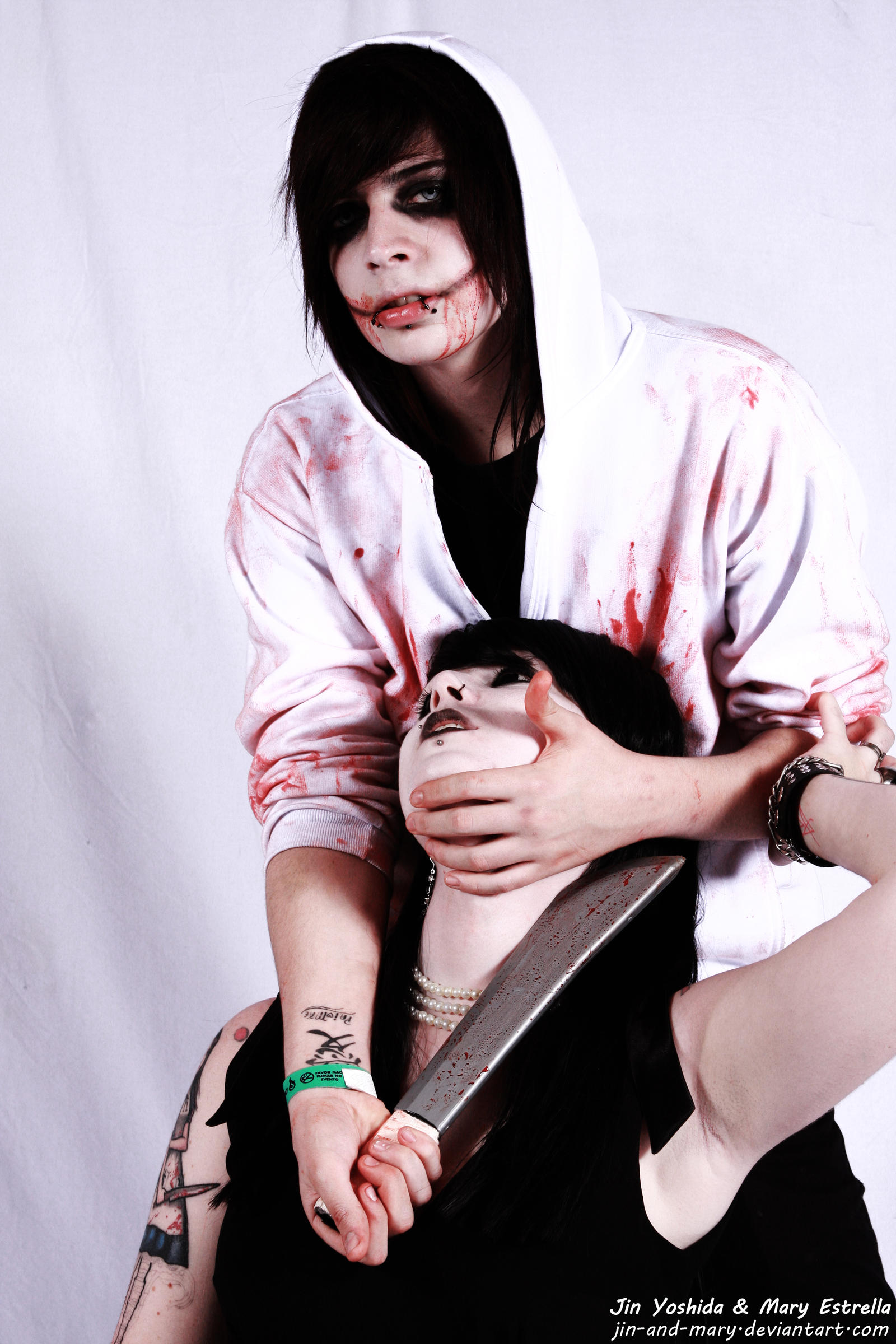 Jeff The Killer Cosplay Jeff the Killer and Jane the Killer cosplay by jin-and-mary on DeviantArt