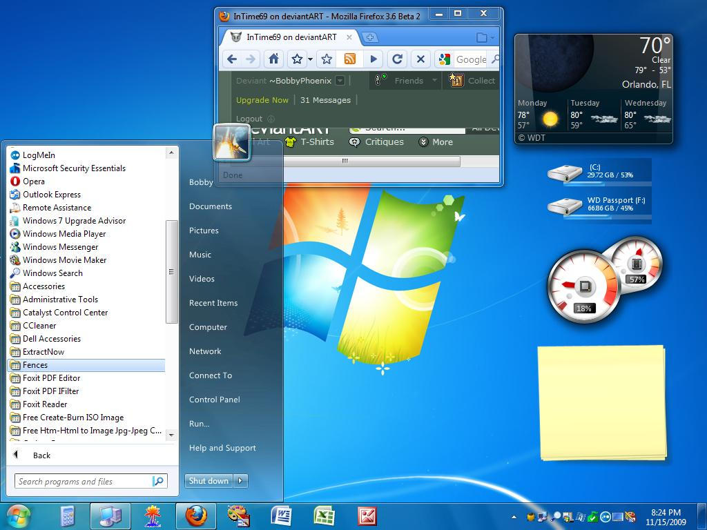 Windows 7 Taskbar Deviantart Windows 7 by BobbyPhoenix on DeviantArt
