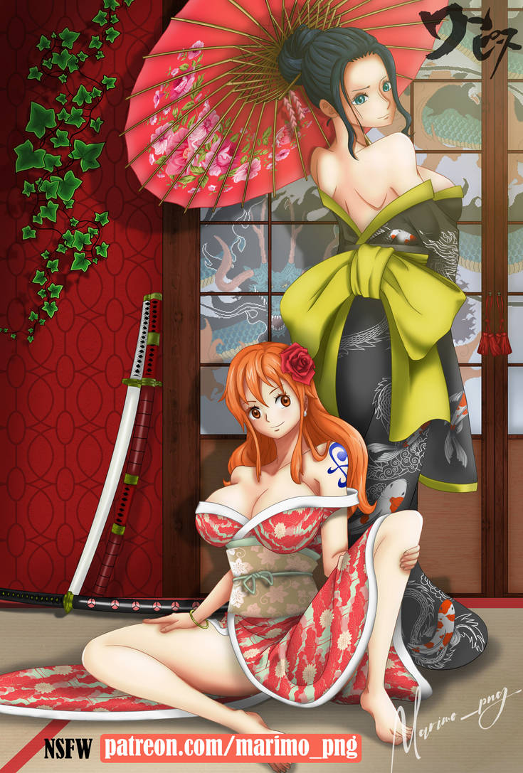 Nami X Robin By Yamarima On DeviantArt nami-x-robin-by-yamarima-on-deviantart
