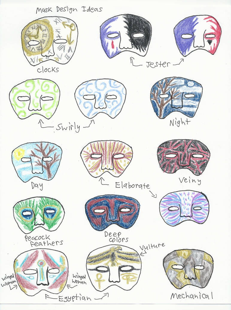 Mask Design Sketches by Zaloffshat on DeviantArt