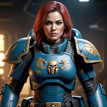 Female space marine 