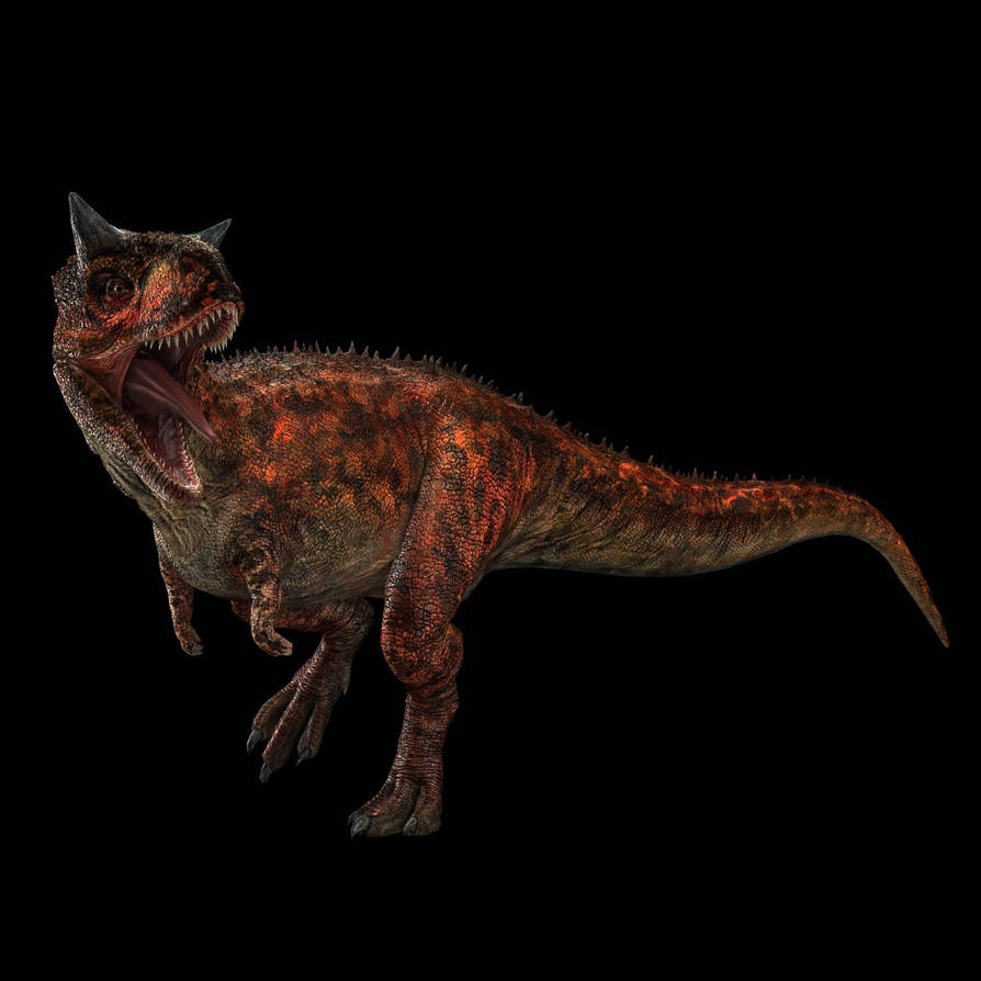 Roaming the map is the Carnotaurus. - Jurassic World Alive