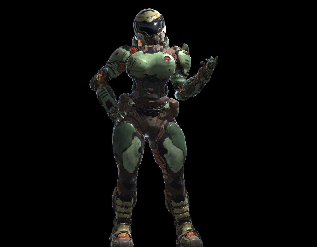 Female Doom Slayer Render by ASTROBY34 on DeviantArt