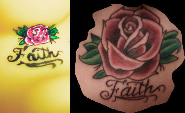 Faith Rose Duck Tattoo