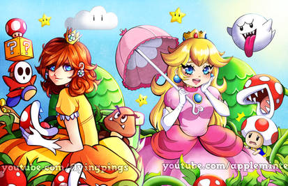 Daisy and Peach (Collab with AppleMinte)