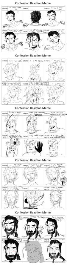 Confession Emotion Meme with DnD characters