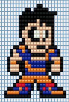 Goku Perler Bead Design