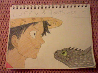 Luffy and Toothless 0 by 1nu-kimi