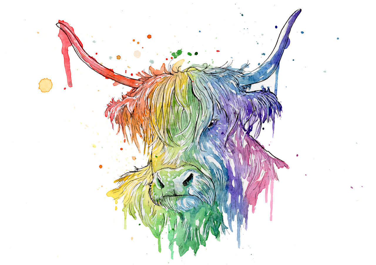Rgb Cow Rainbow Cow by SophieLeighArt on DeviantArt