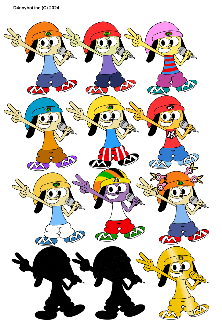 Parappa The Rapper skins by D4nnyBoi on DeviantArt