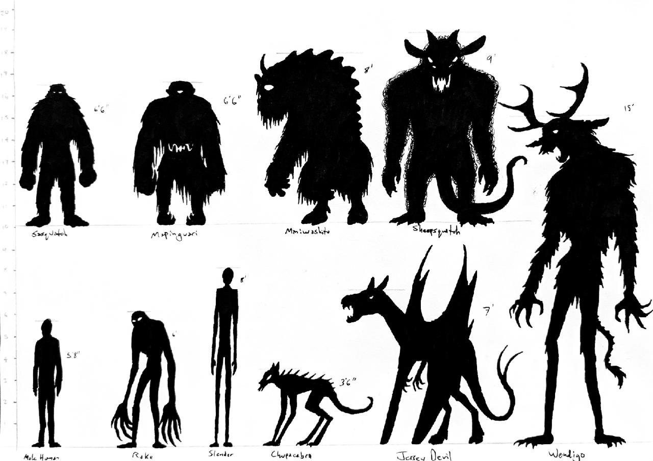 Cryptid Size Sheet 2 by DTJohnsonArt on DeviantArt
