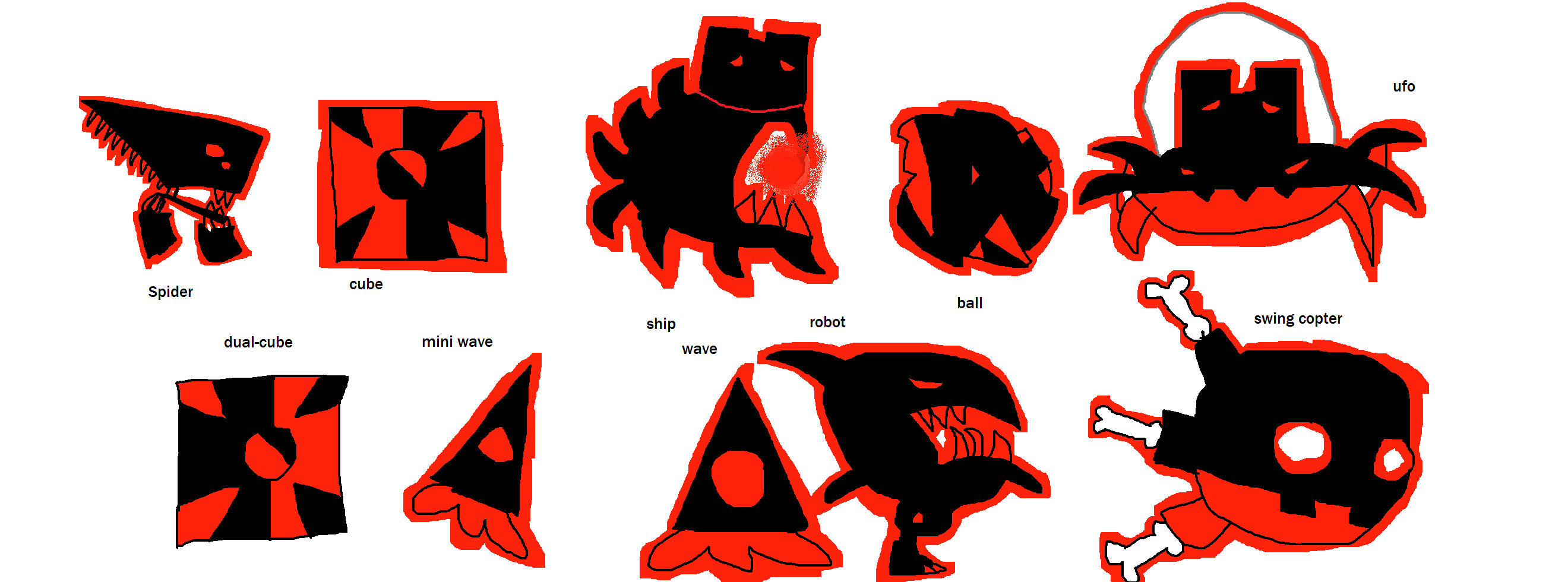 GD icons by AnthonyAnimations on DeviantArt