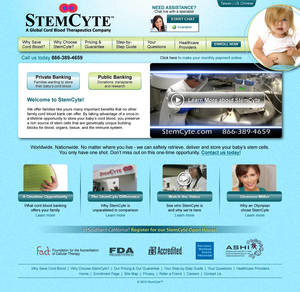 StemCyte Website or 'webcyte'