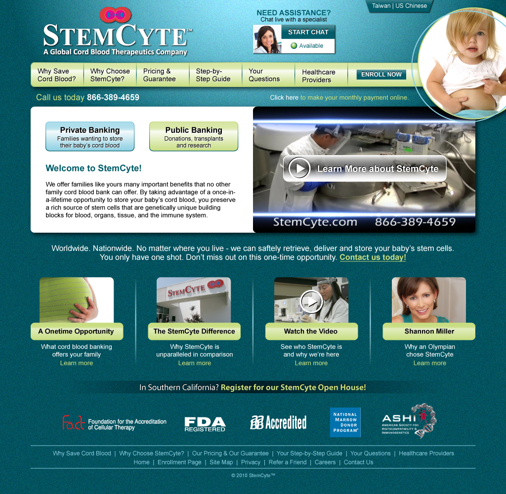 StemCyte Website first draft