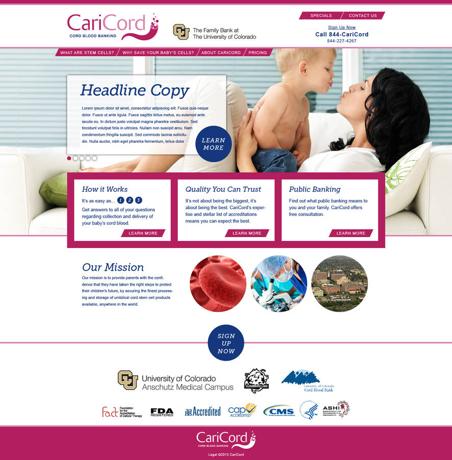 CariCord.com homepage design by tlsivart