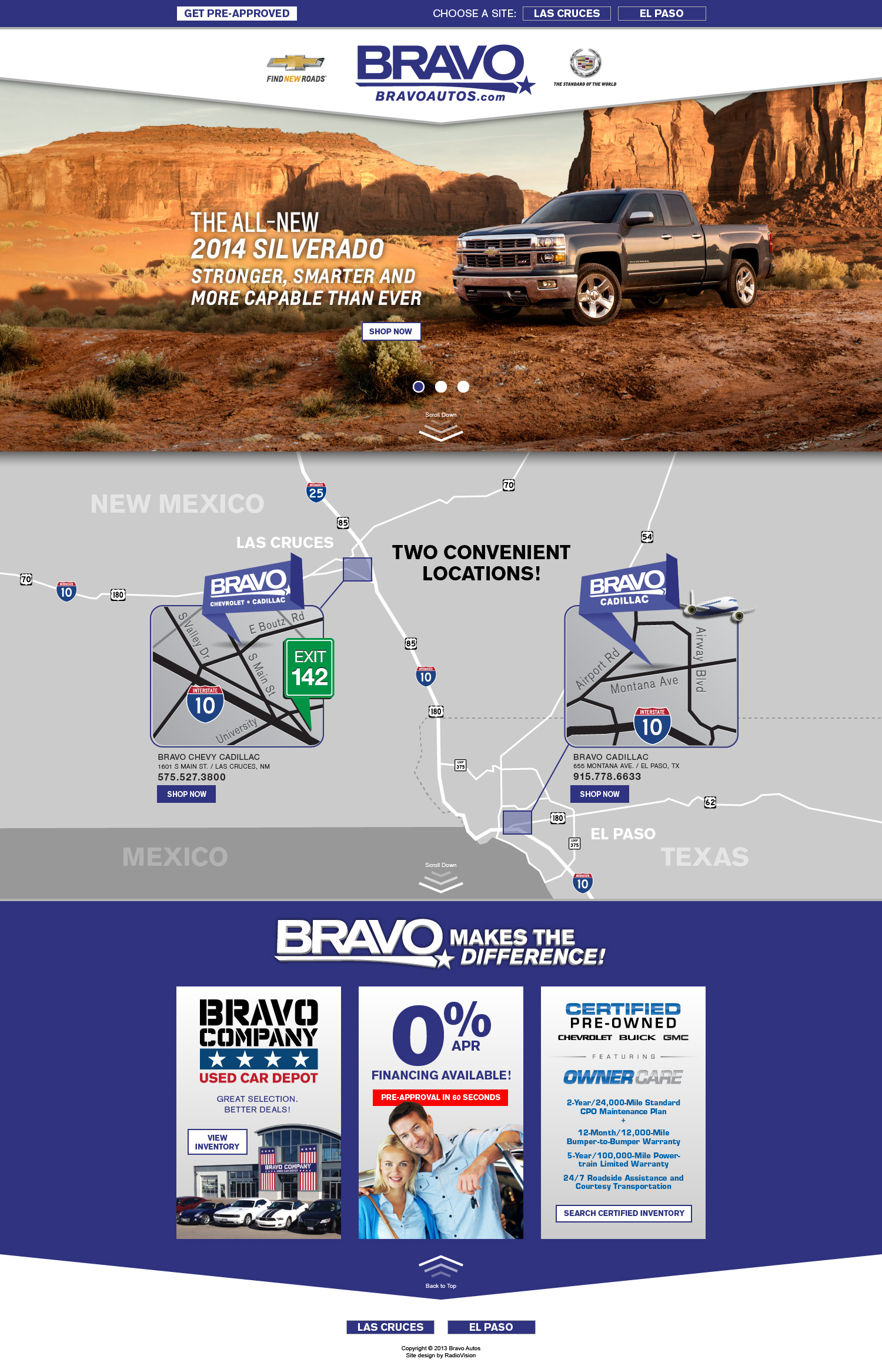 Bravo Chevrolet Landing Page