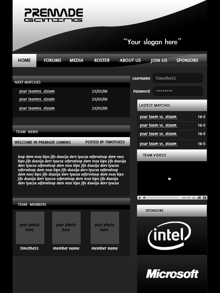 Gaming template by timothe53 on DeviantArt