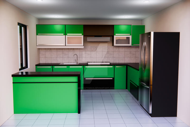 Kitchen Design Sample No.1 by MrDraftsman on DeviantArt
