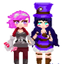 League of Legends - Caitlyn and Vi in pixel