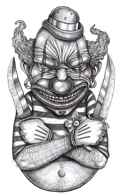 Tattoo design: Killer Clown