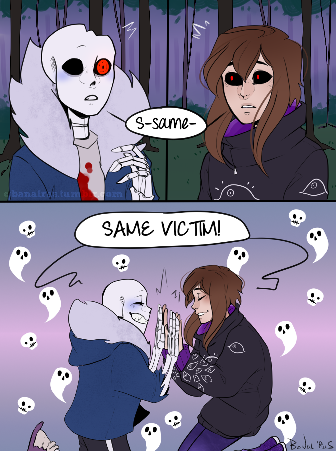 I tried making canon horror sans lol by SomePersonNamedBruv on DeviantArt