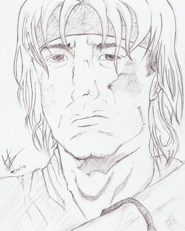Quick Rambo Drawing Rambo by MetalGearJ on DeviantArt