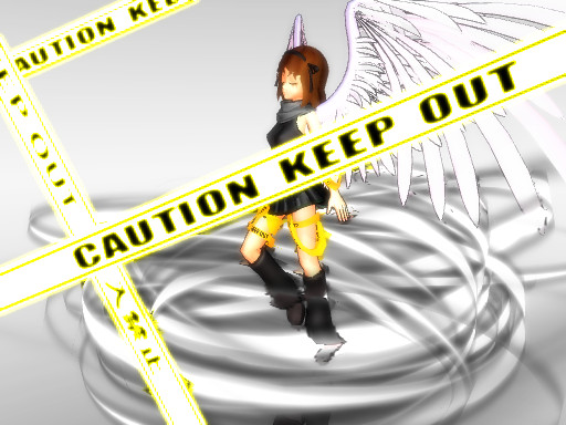 Caution Tape Angel: Freedom