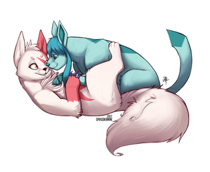Zangoose and Glaceon Glomp