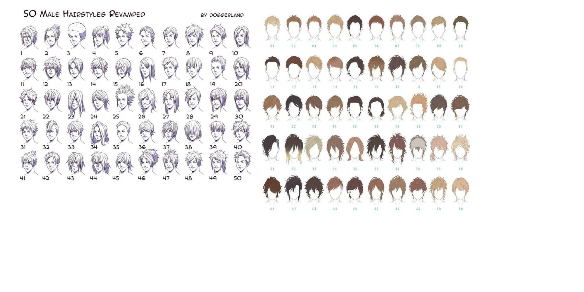 Male Hair References by whymeiy on DeviantArt