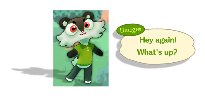 badger // animal crossing