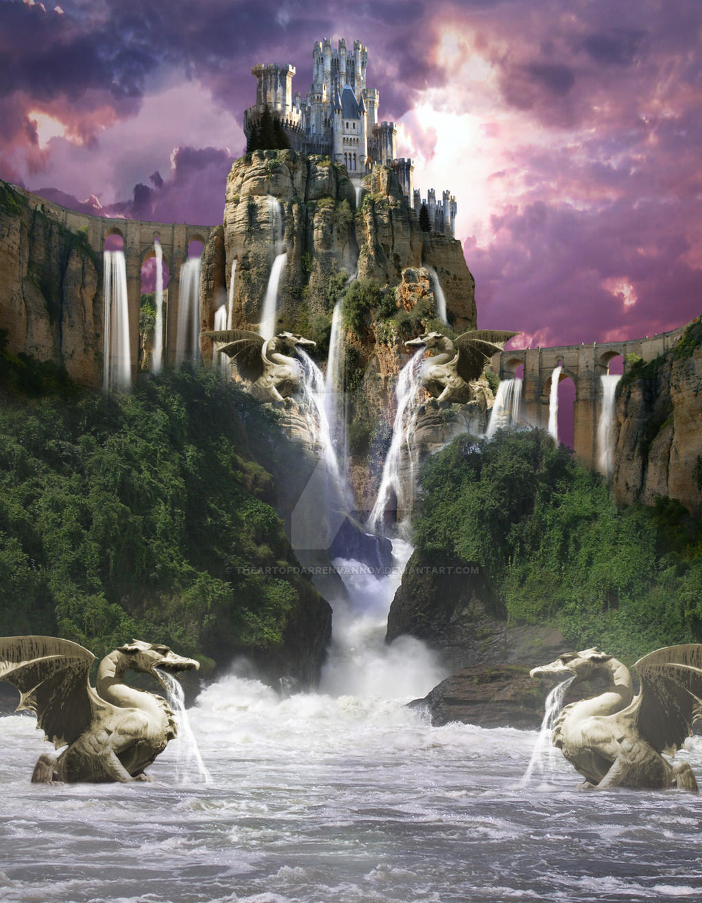 Pre-made Background Stock - Castle 5 by theartofdarrenvannoy on DeviantArt